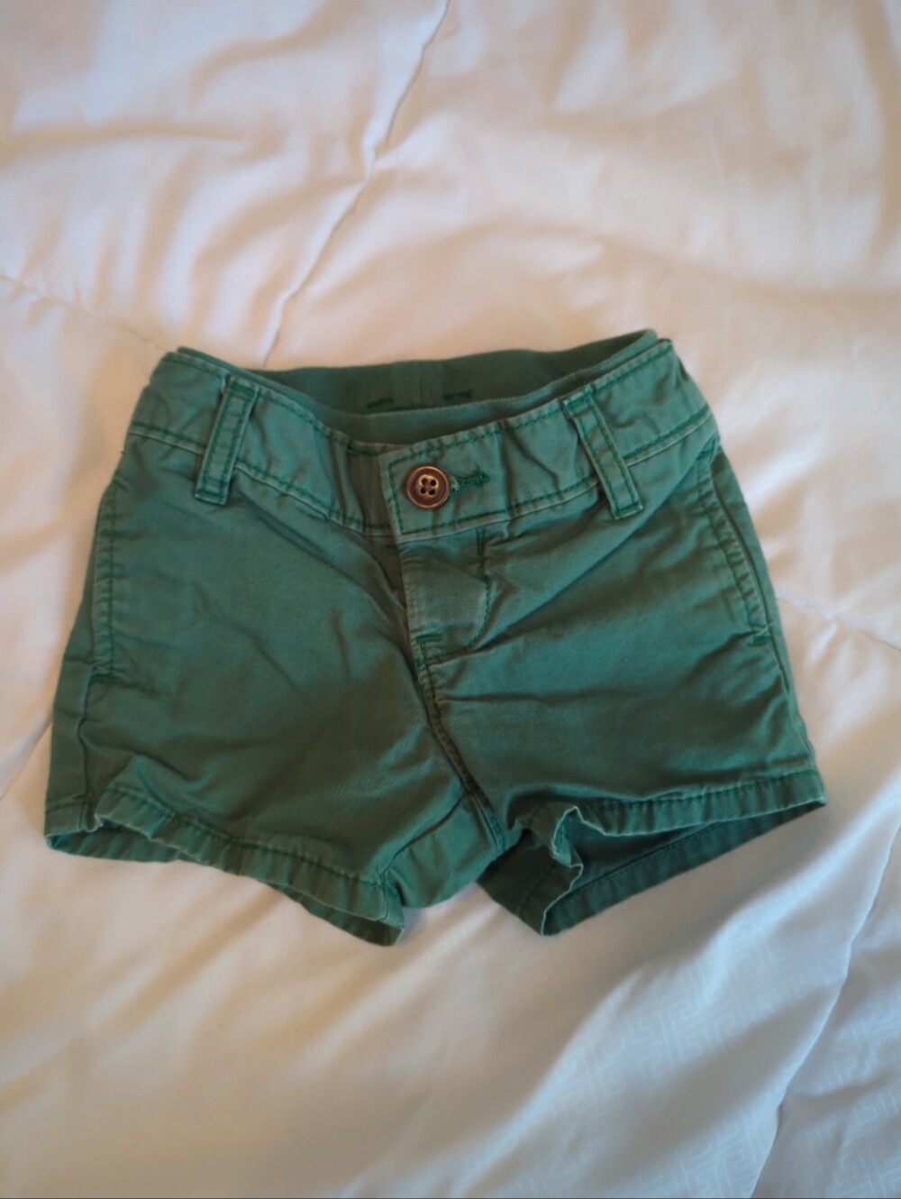 Baby Gap pull on shorts in forest green size 3-6 months.